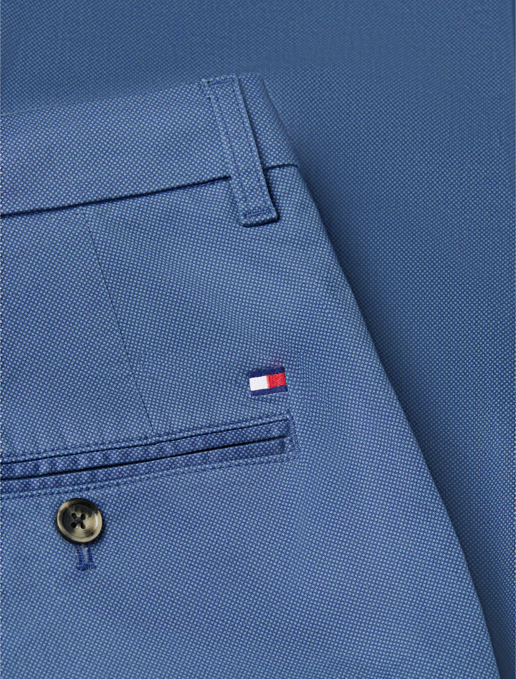 Denton Straight Printed Structure Chinos, Aegean Sea, hi-res