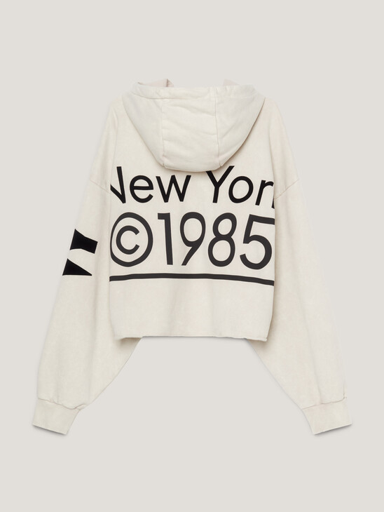 Dual Gender Cropped Oversized Back Graphic Hoody