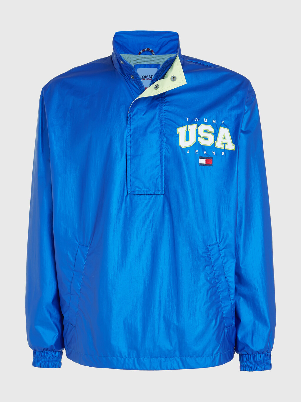 Relaxed Metallic Popover Jacket, Ultra Blue, hi-res