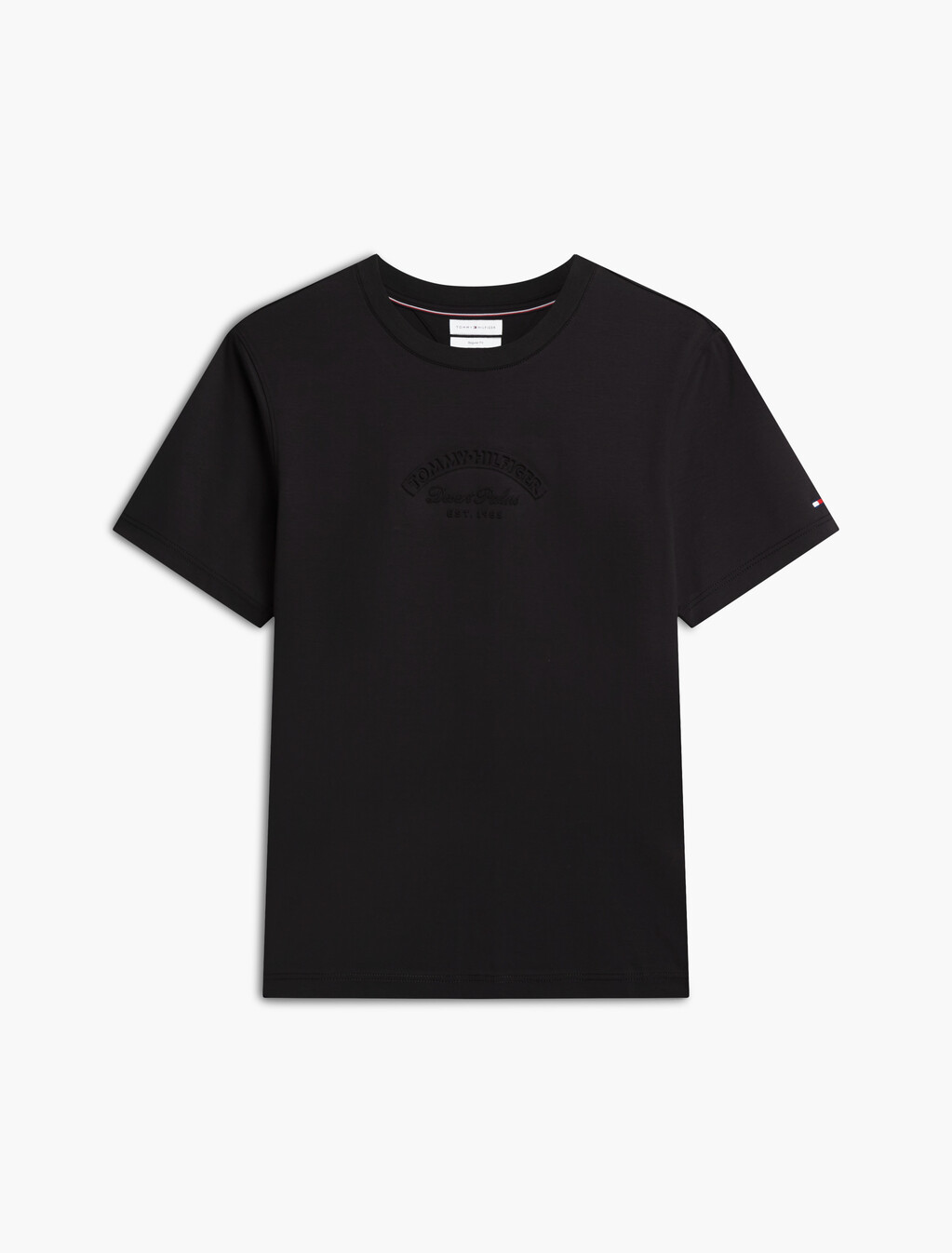Embossed Logo Interlock T-Shirt, Black, hi-res