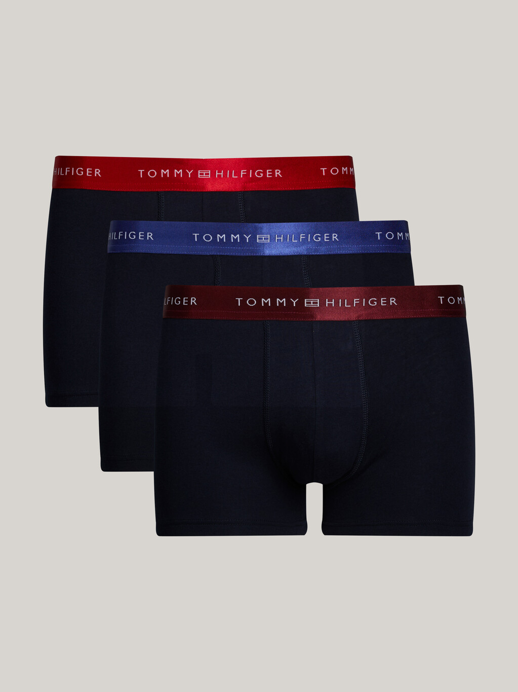 3-Pack Metallic Logo Trunks Gift Set, Deep Rouge/Pri Red/Lazuli Blue, hi-res