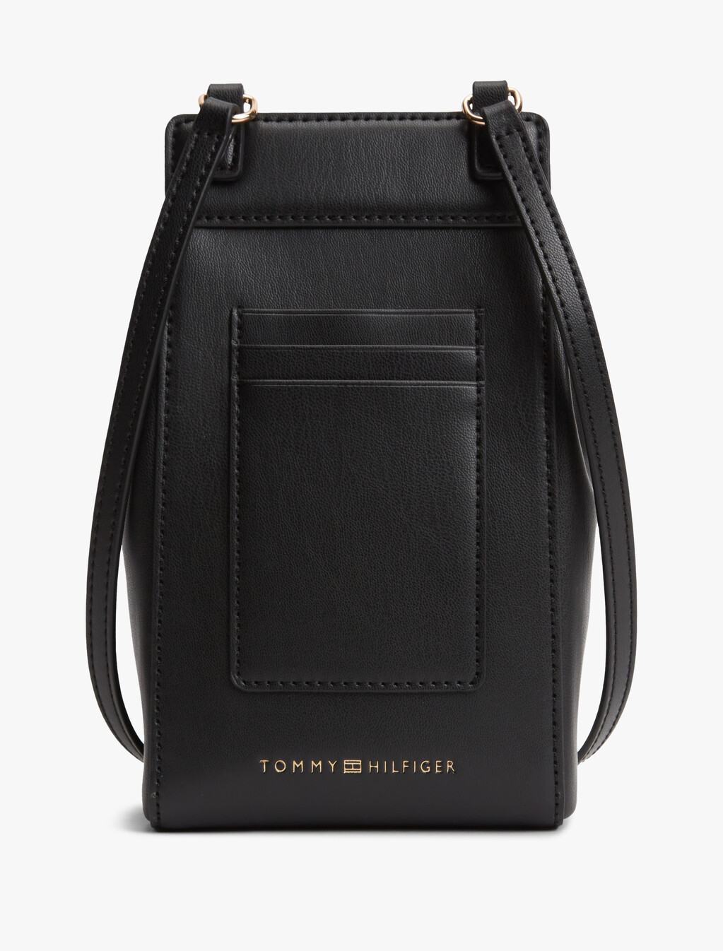 Modern Turn Lock Phone Pouch, Black, hi-res