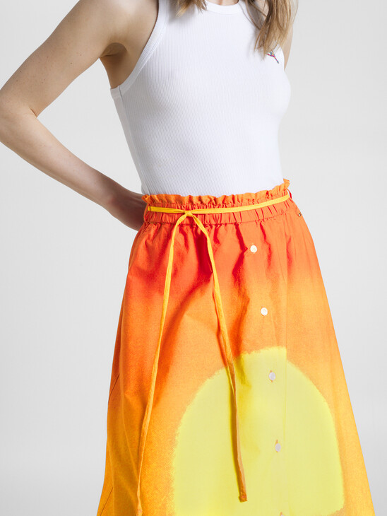 TOMMY HILFIGER X ANDY WARHOL SUNSET POPLIN SKIRT