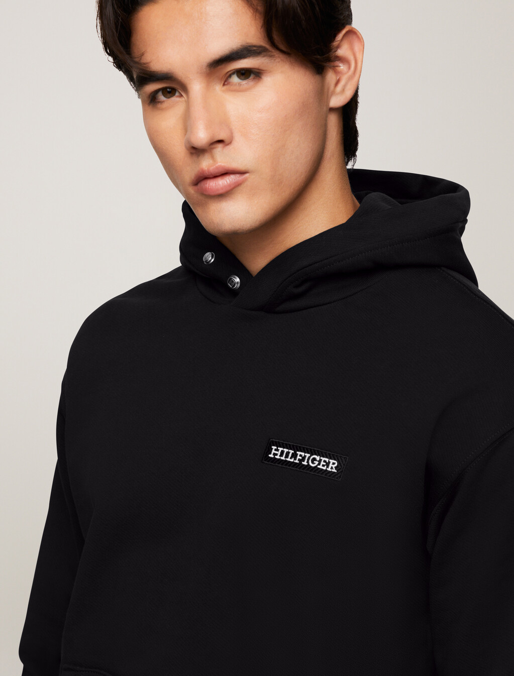 Monotype Heavy Twill Hoodie, Black, hi-res