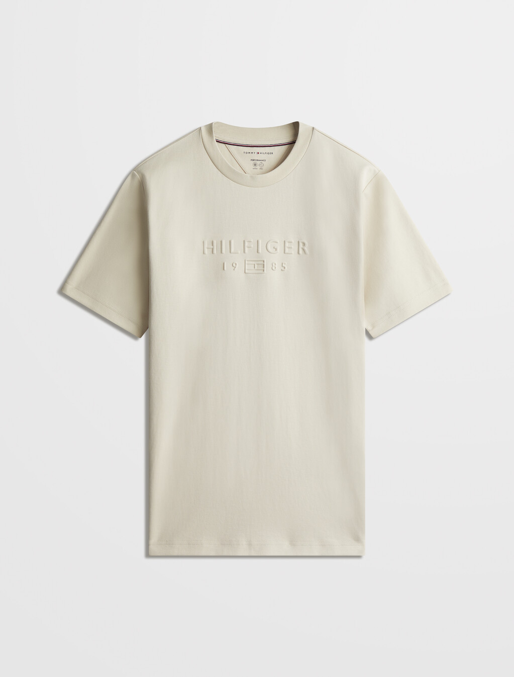 UV Cooling Embossed Logo Pique T-Shirt, Newsprint, hi-res