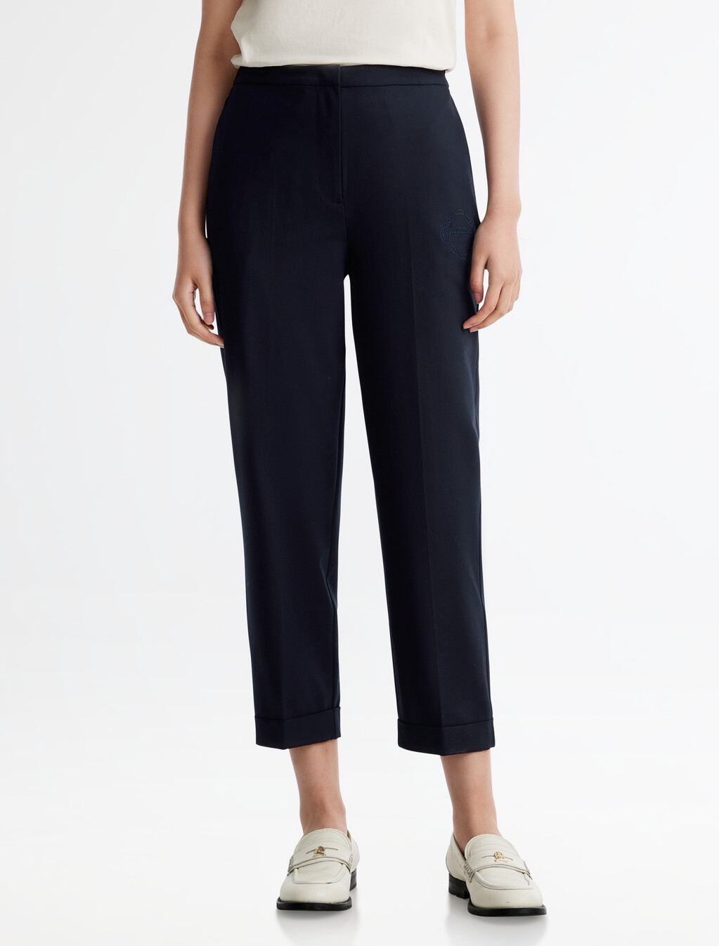 Pull On Tapered Pants, Dark Night Navy, hi-res