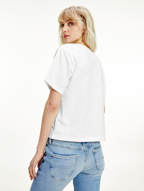 Logo Embroidery Cropped Fit T-Shirt