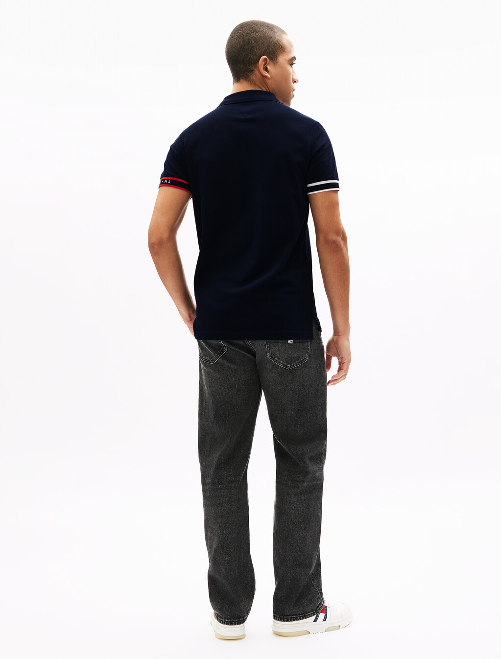 Slim Flag Cuff Polo, Dark Night Navy, hi-res