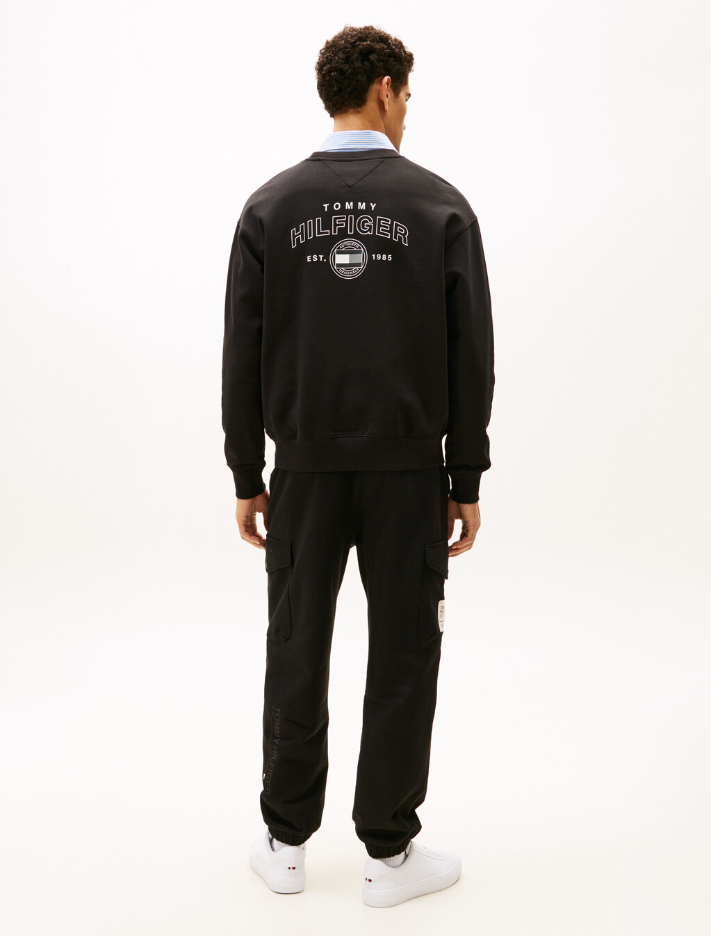 Heavy Twill Crewneck Sweatshirt, Black, hi-res