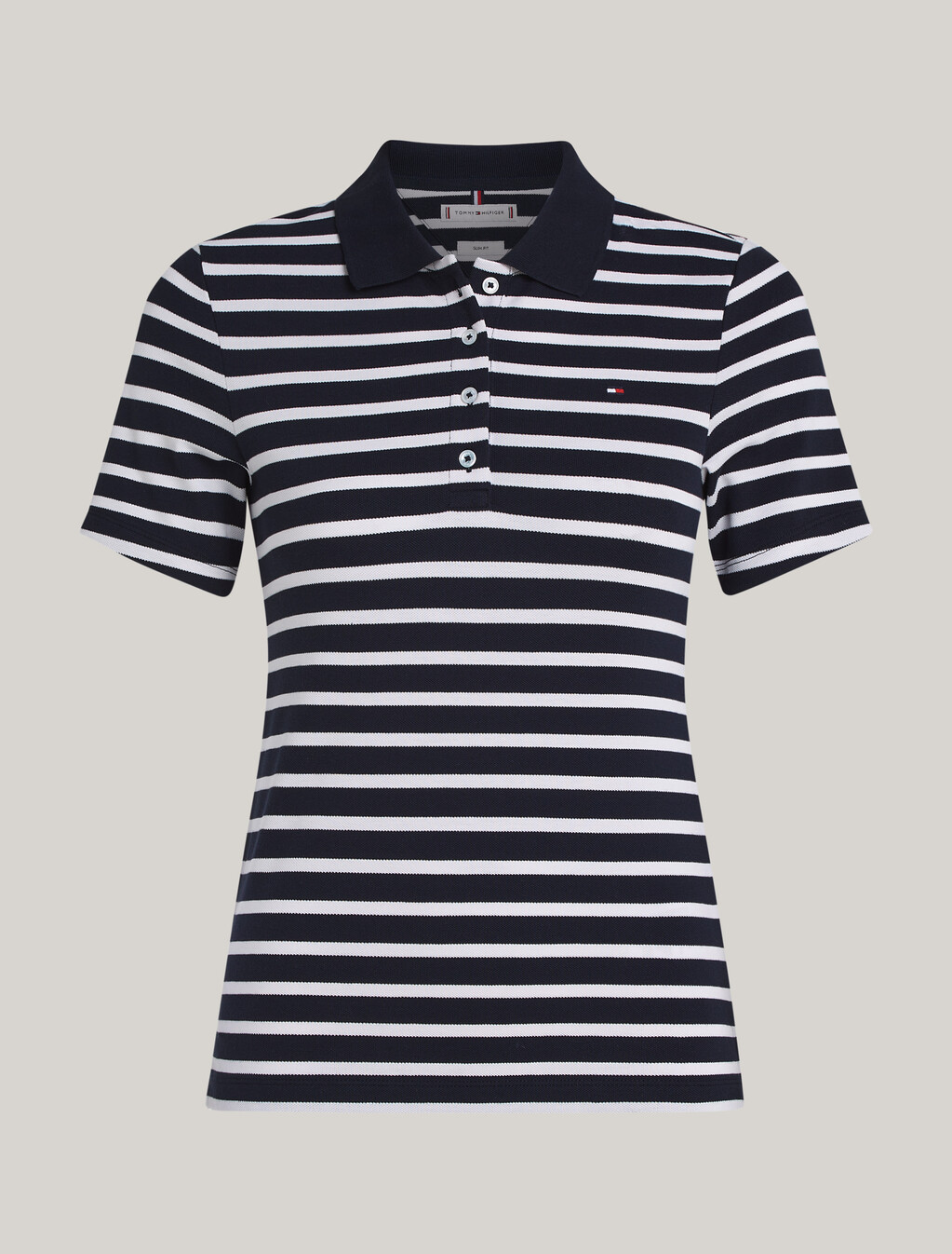 1985 Collection Stripe Slim Fit Polo, Breton Desert Sky/Ecru, hi-res