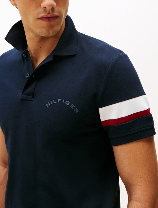Color Tape Sleeve Polo
