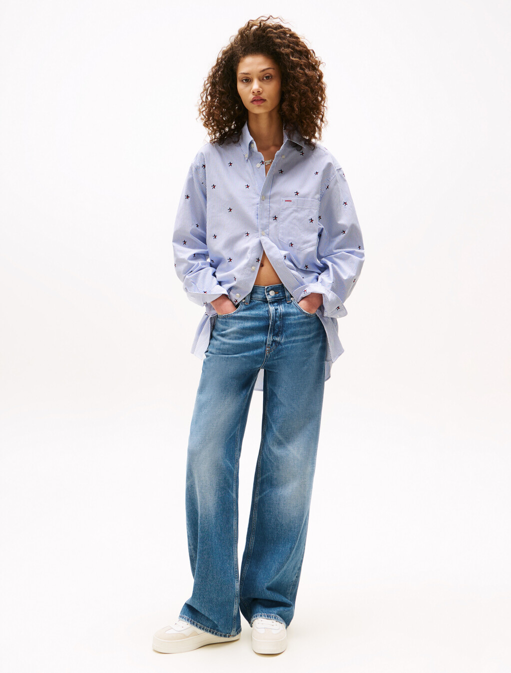 Tommy Girl Low Rise Relaxed Jeans, Indigo Wash, hi-res