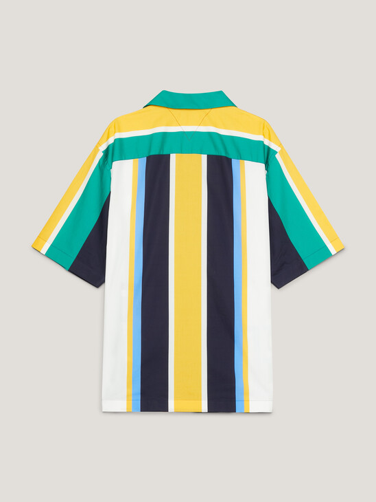 TH Monogram Colour-Blocked Cuban Collar Classic Shirt