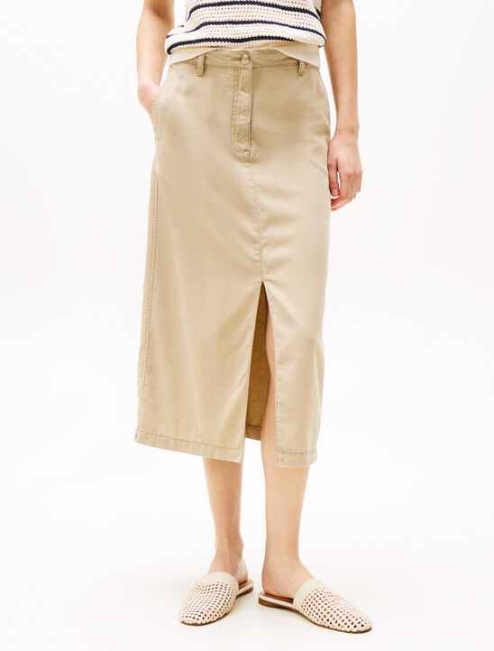 Midi Chino Skirt