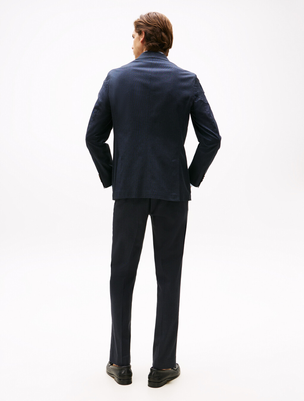 Double Cloth Textured Pattern Blazer, Carbon Navy / Desert Sky, hi-res