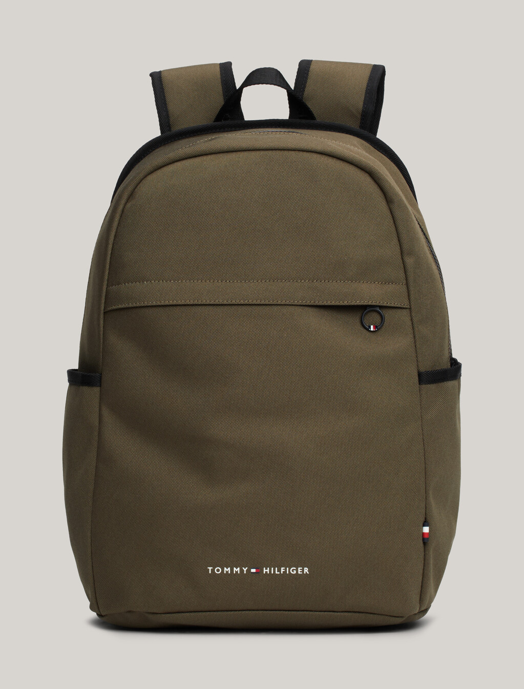 Signature Tape Zip Pull Backpack, Army Green, hi-res