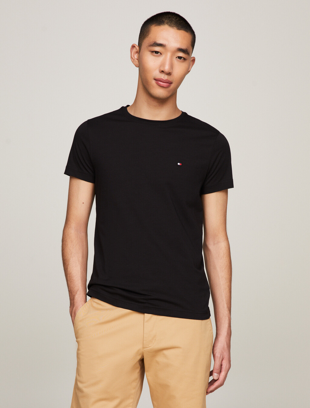 Core Stretch Crewneck T-Shirt, Black, hi-res