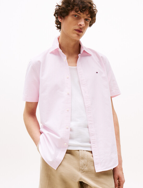 Heritage Oxford Stripe Shirt, Classic Pink / Optic White Heritage Oxford Stripe Shirt
