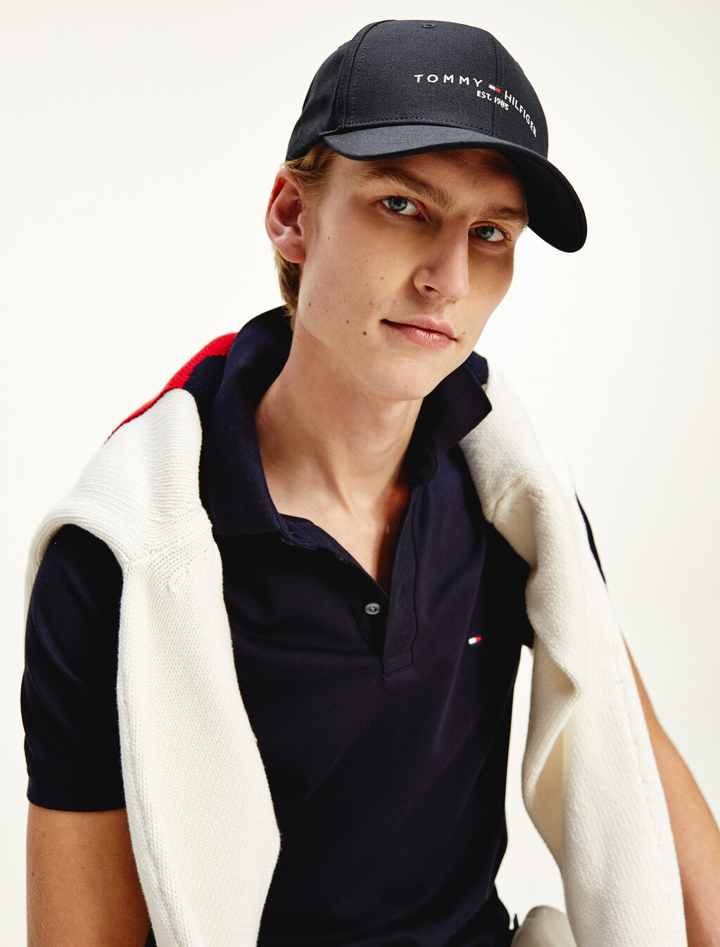 Tommy Hilfiger Established Organic Cotton Baseball Cap, Desert Sky, hi-res