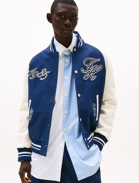 The Runway Collection Back Logo Varsity Jacket