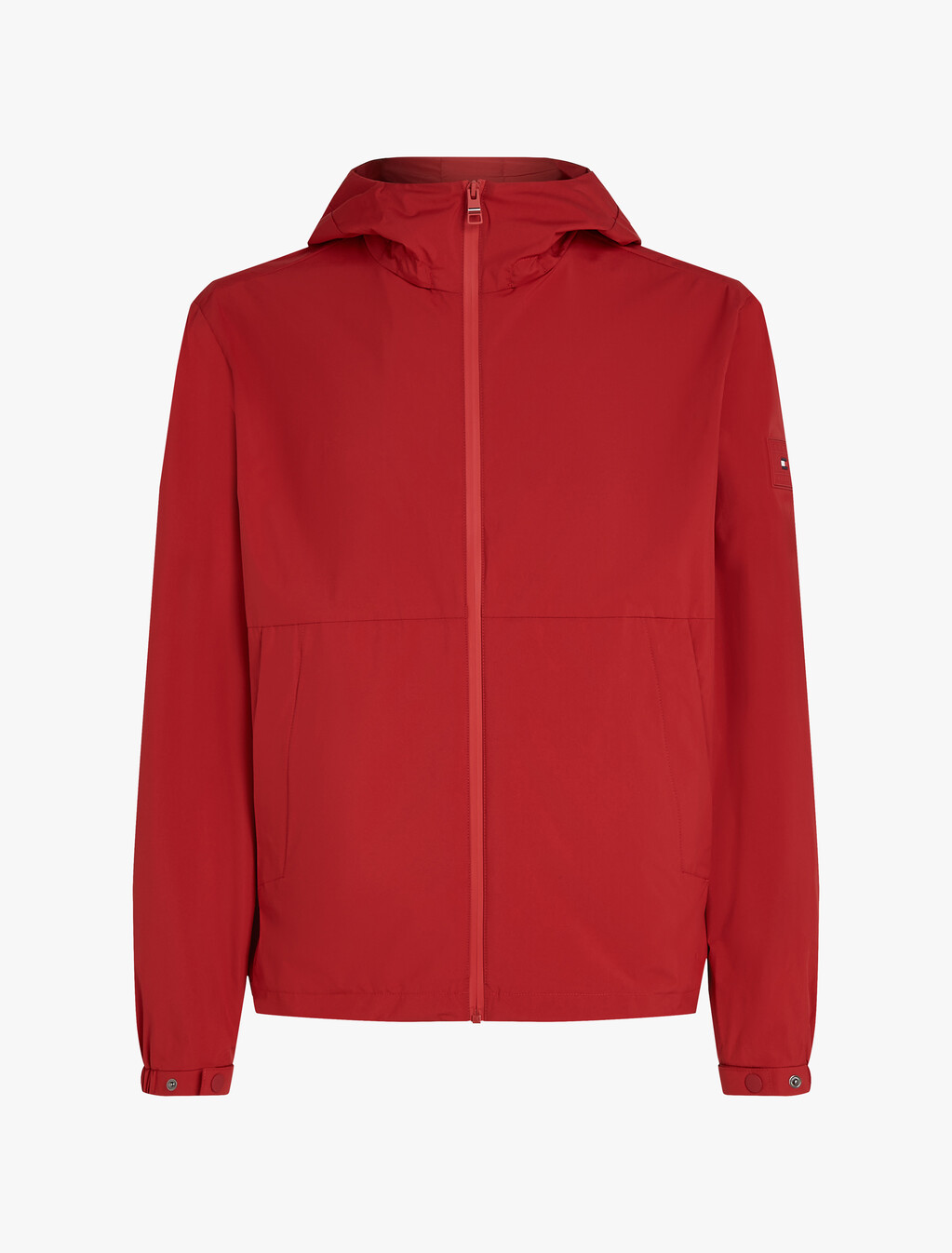Hooded Nylon Jacket, Medium Red, hi-res