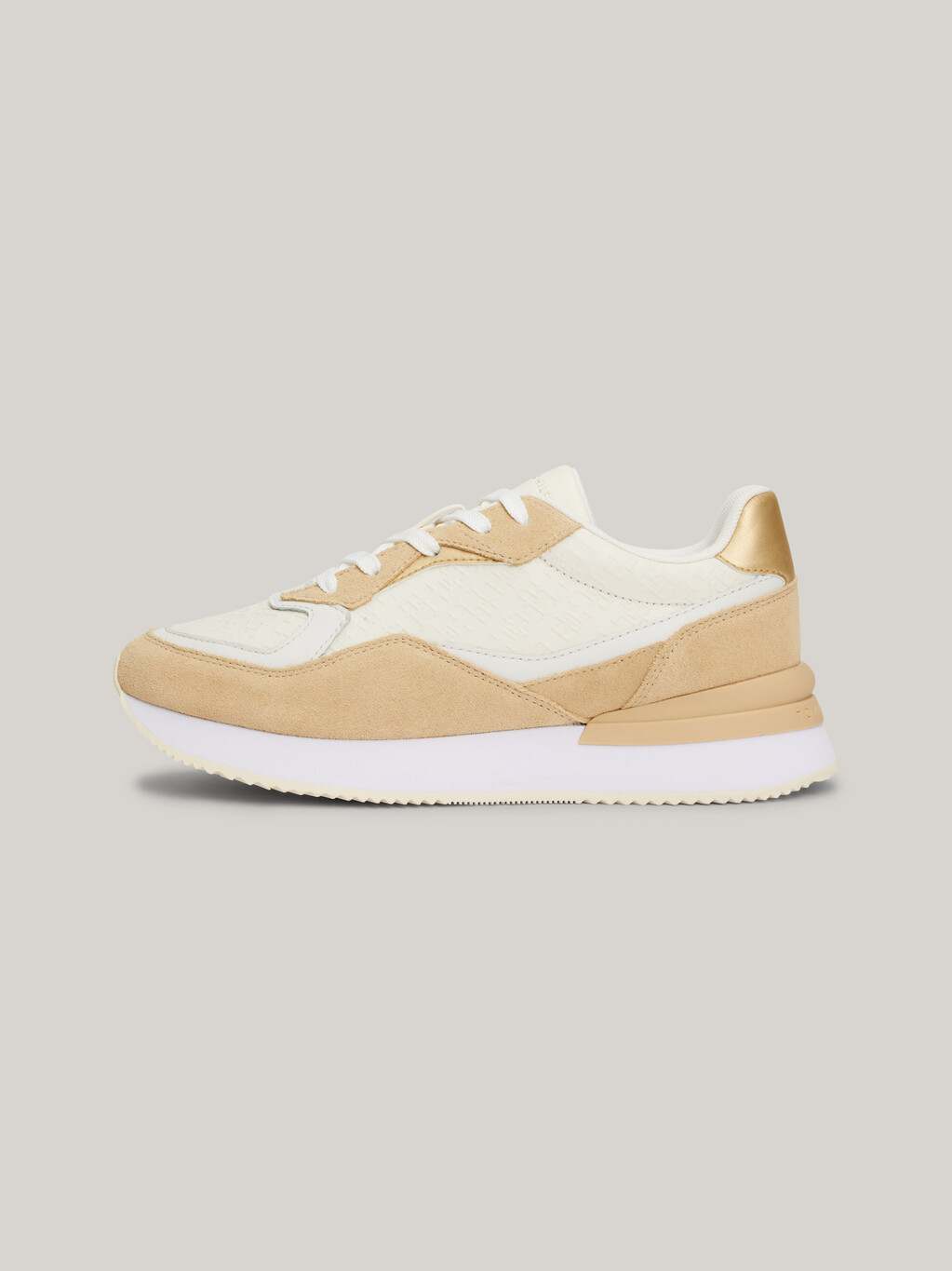 TH Monogram Leather Runner Trainers, Harvest Wheat, hi-res