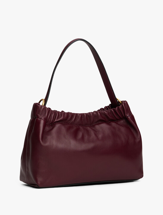 Soft Leather Logo Plaque Crossbody Bag