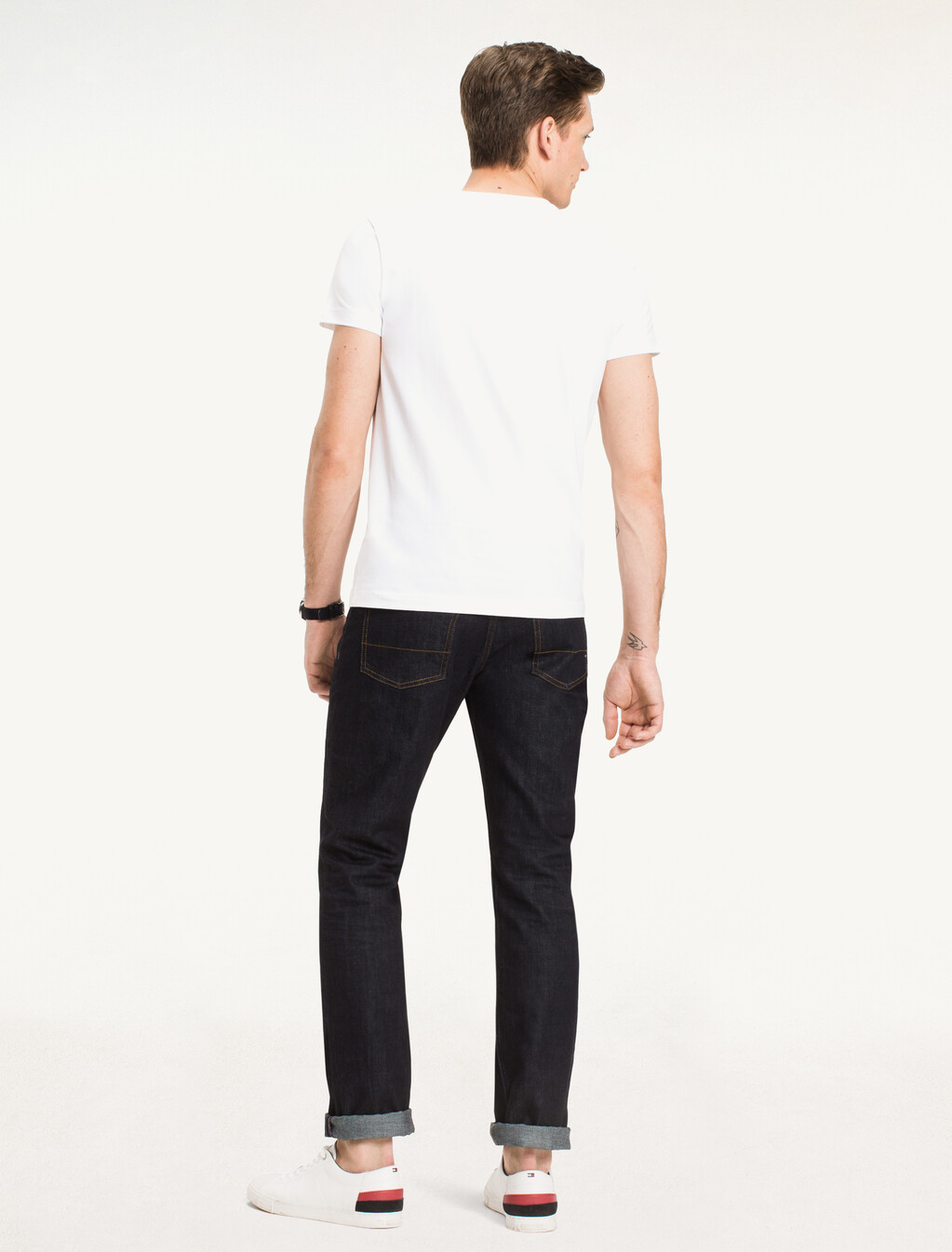 Slim Fit Stretch Tee, BRIGHT WHITE, hi-res