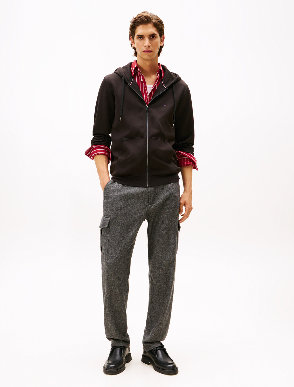 Zip Through Jacket, Black, hi-res