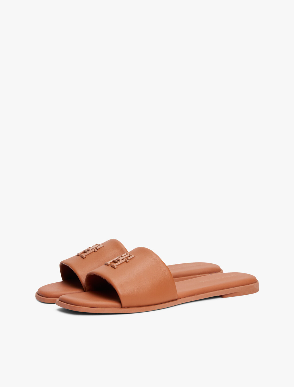 TH Monogram Leather Mules, Cinnamon Bark, hi-res