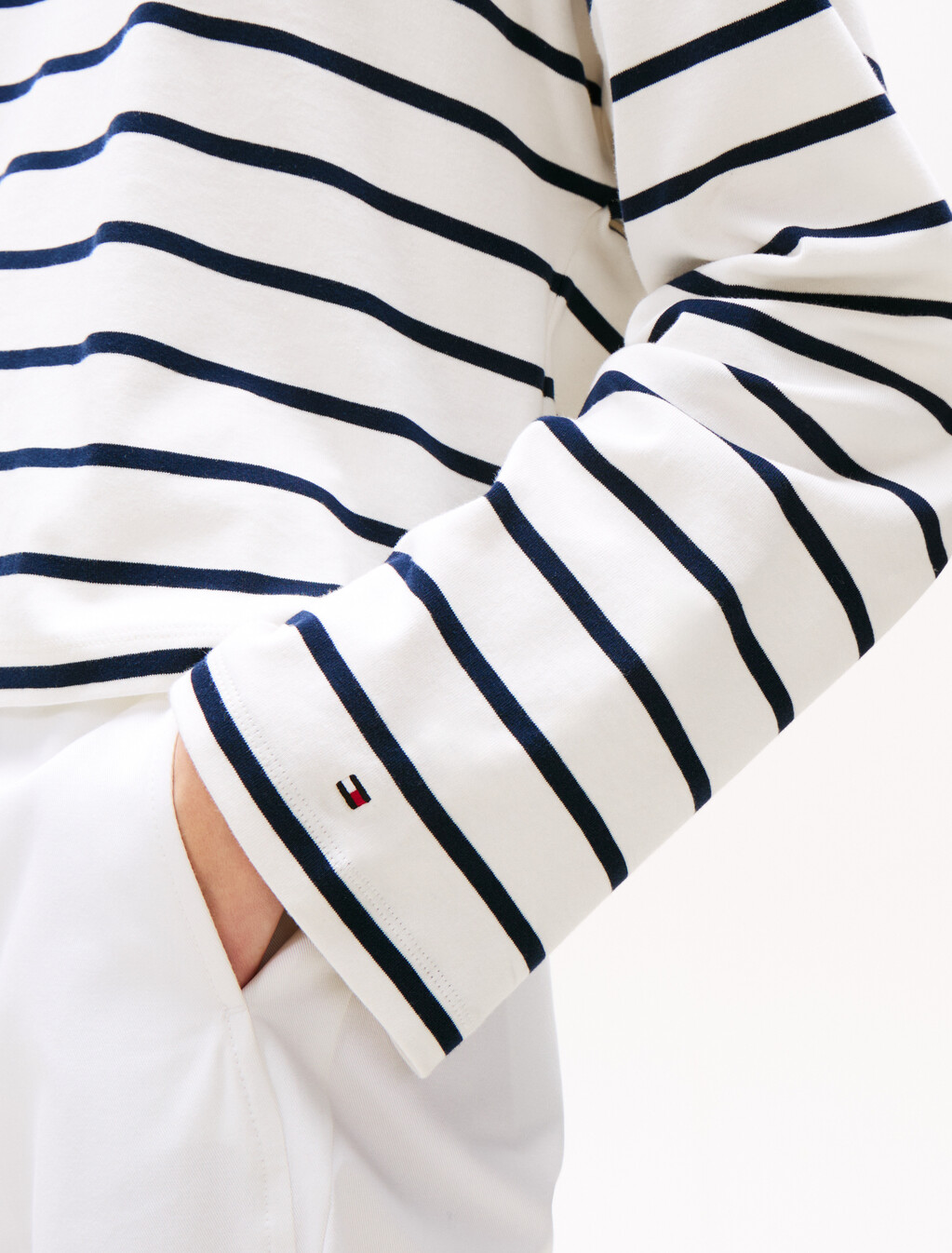 Relaxed Long Sleeve T-Shirt, Breton Dark Night Navy Stp, hi-res