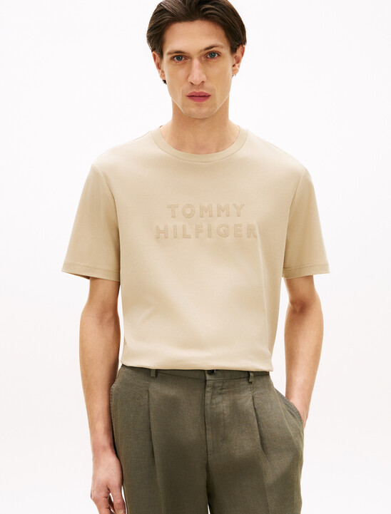 Tonal Logo Interlock Knit T-Shirt