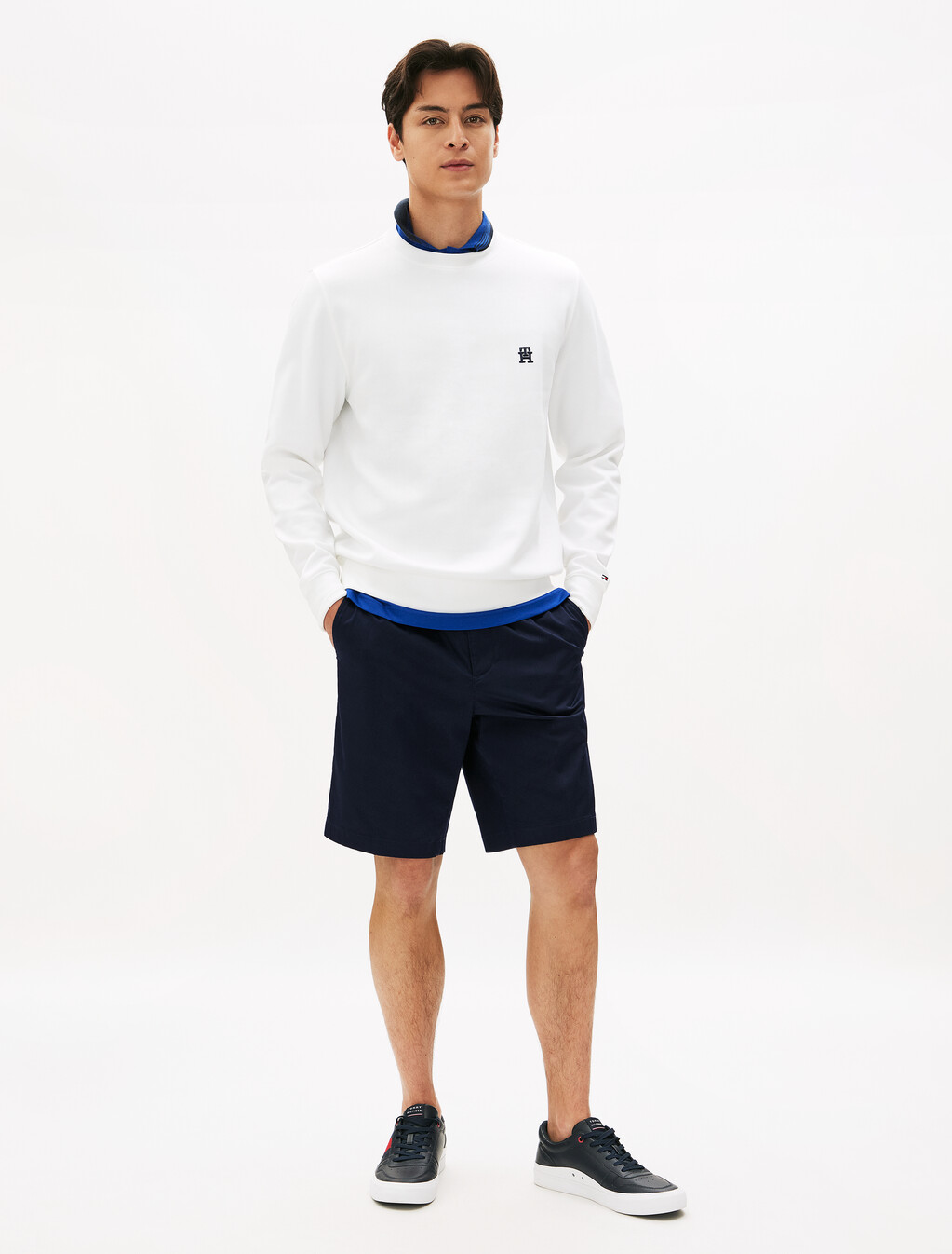 Brooklyn Cotton Satin Pull On Shorts, Desert Sky, hi-res