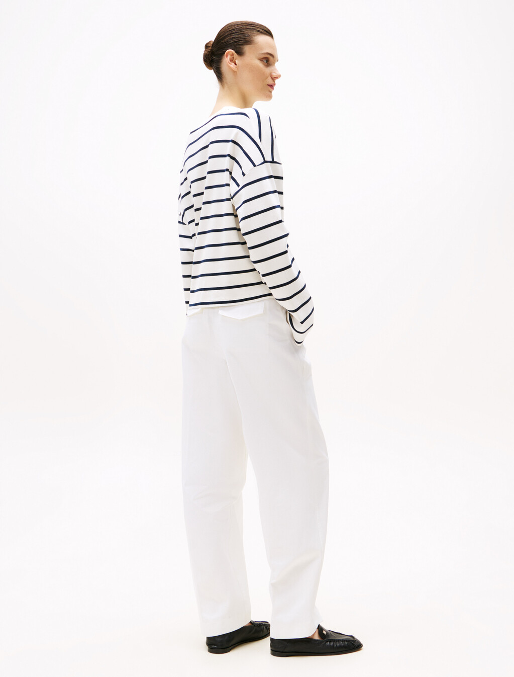 Relaxed Long Sleeve T-Shirt, Breton Dark Night Navy Stp, hi-res