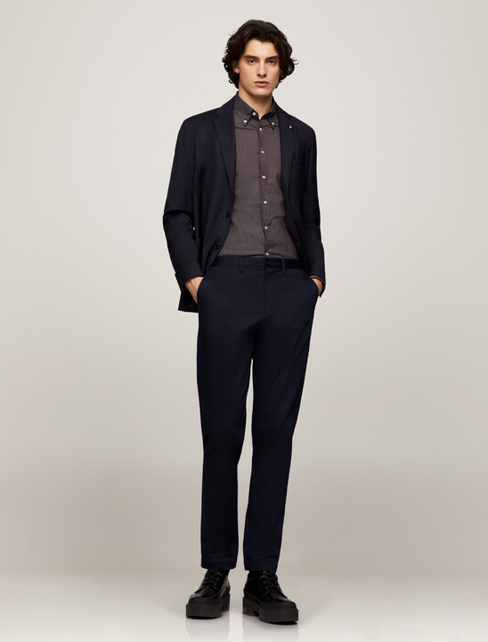 Stretch Micro Print Slim Shirt