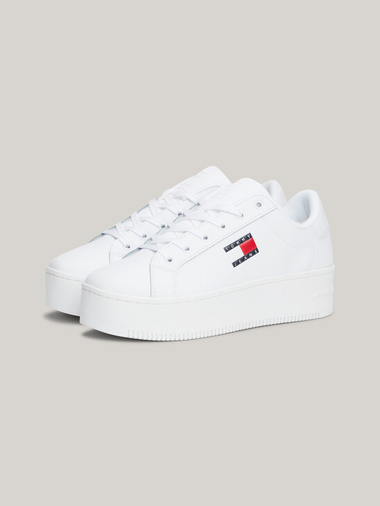 Essential Leather Fine-Cleat Flatform Trainers