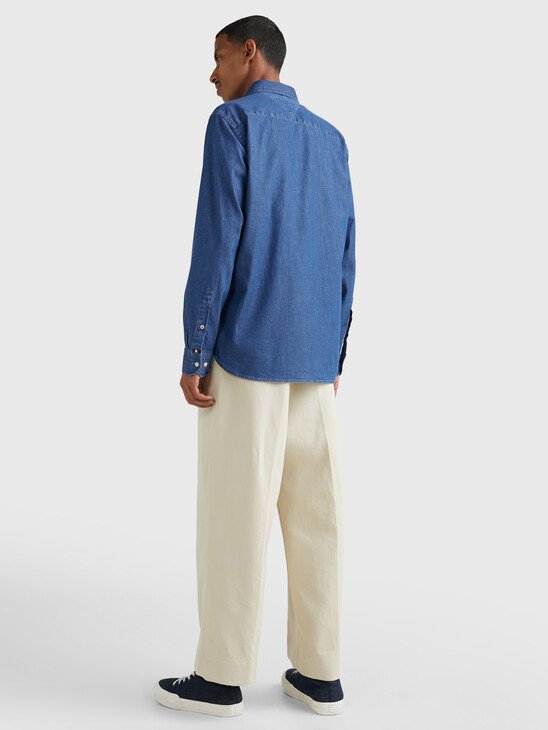 TH FLEX REGULAR FIT DENIM SHIRT