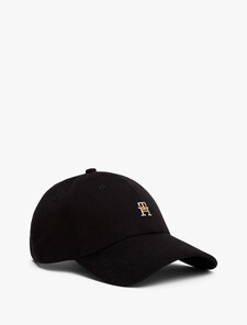 Monogram Applique Cap, Black, hi-res
