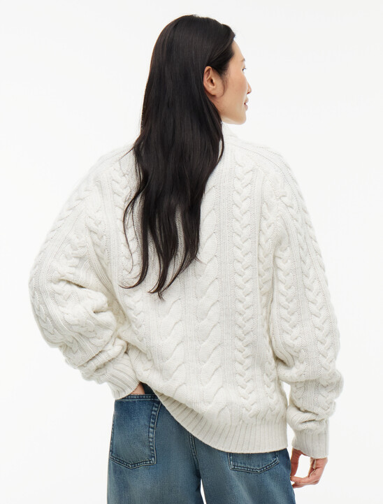 Wool Blend Cable Knit Jumper