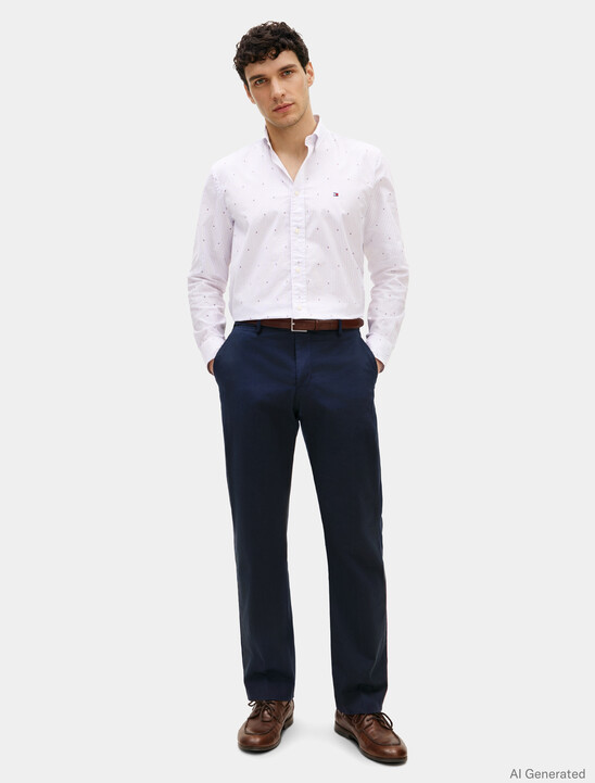 Flex Poplin Fil Coup&eacute; Shirt