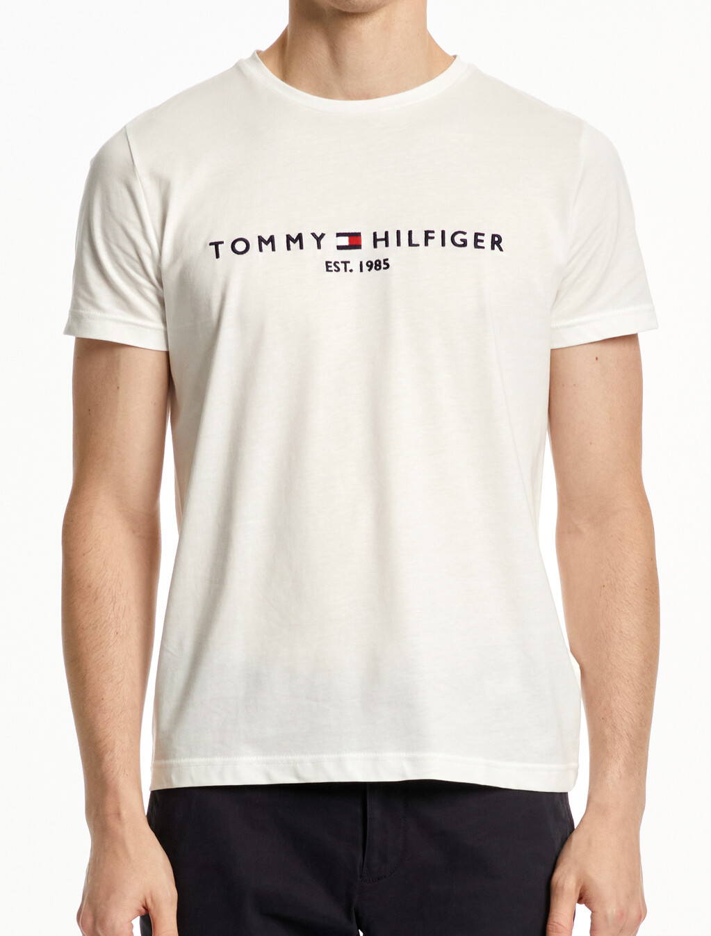 Organic Cotton Logo Tee, Snow White, hi-res