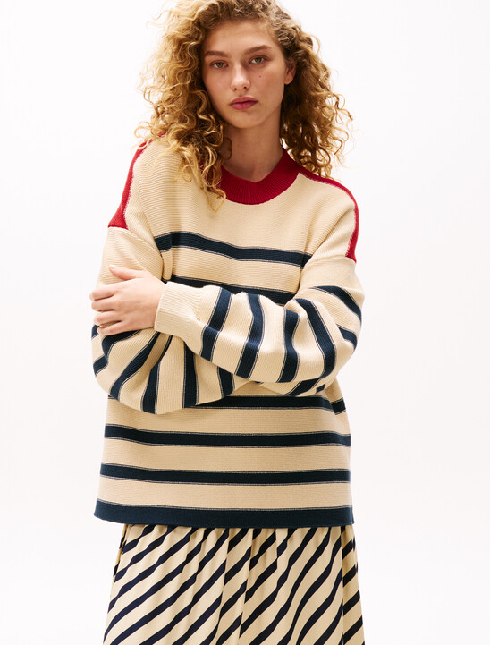 The Sofia Capsule Breton Stripe Relaxed Jumper