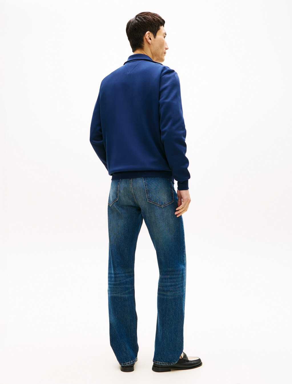 Essential Mix Fabric Zip Thru Jacket, Carbon Navy, hi-res