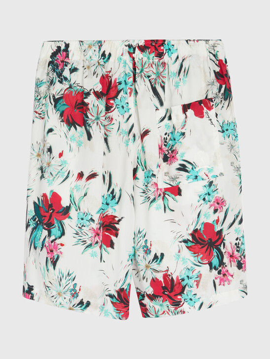 Floral Print Lyocell Shorts