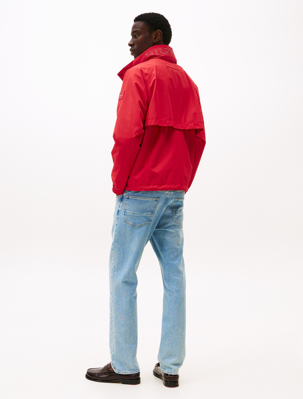 Hooded Nylon Jacket, Medium Red, hi-res