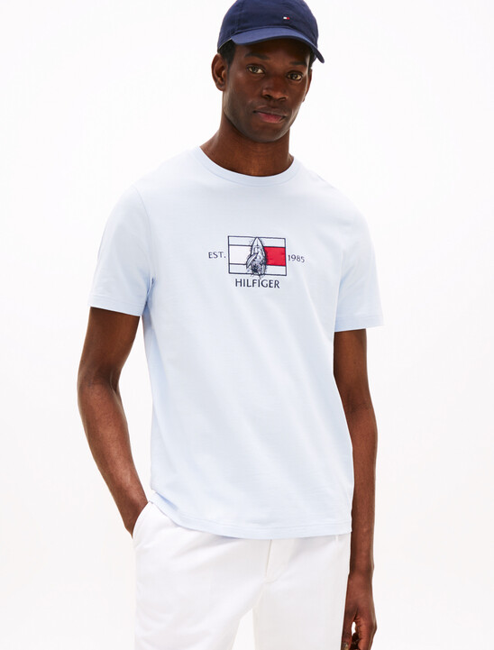 Logo Graphic Crew-Neck T-Shirt, Breezy Blue Logo Graphic Crew-Neck T-Shirt