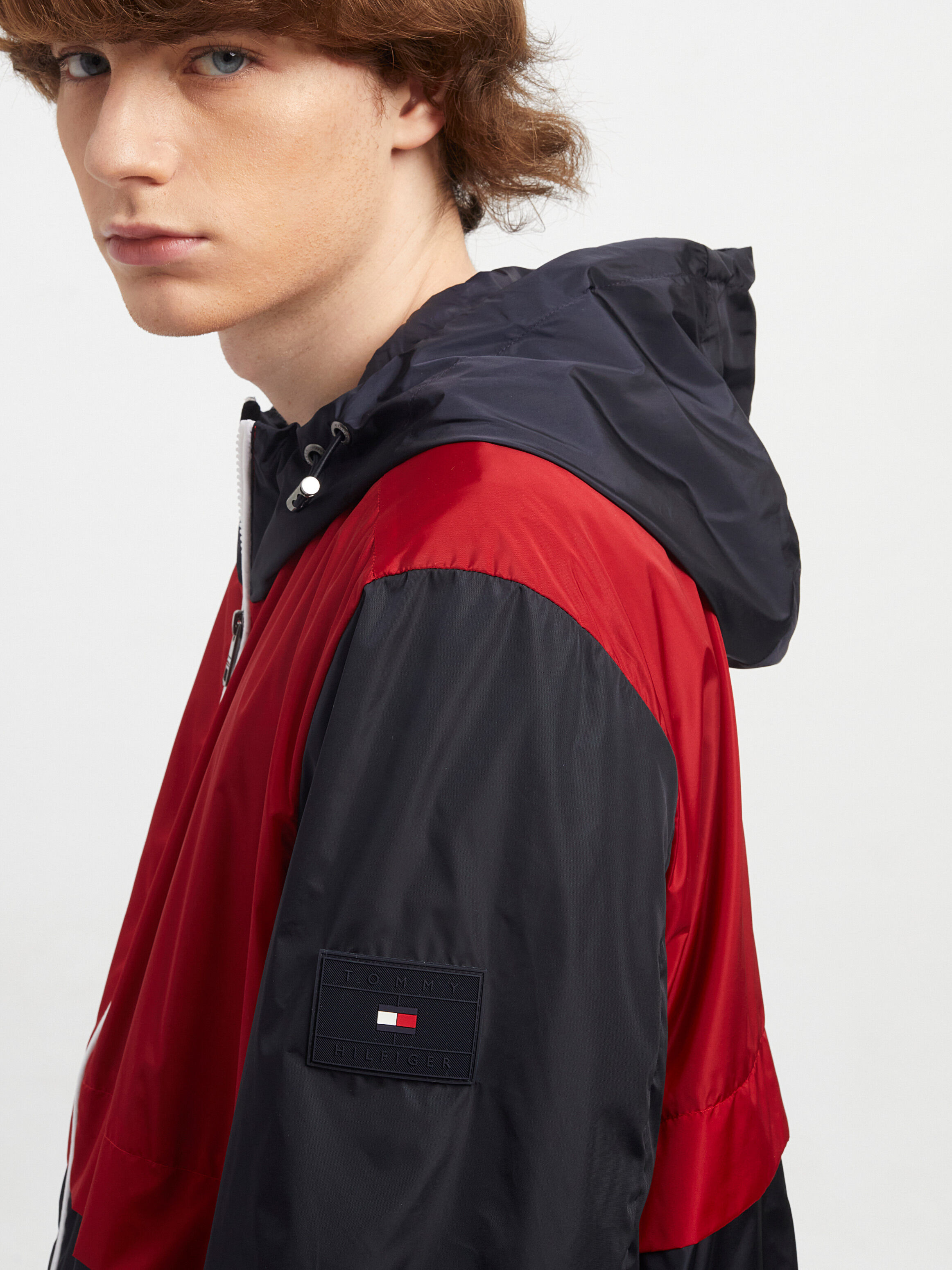 Color block hotsell hooded jacket