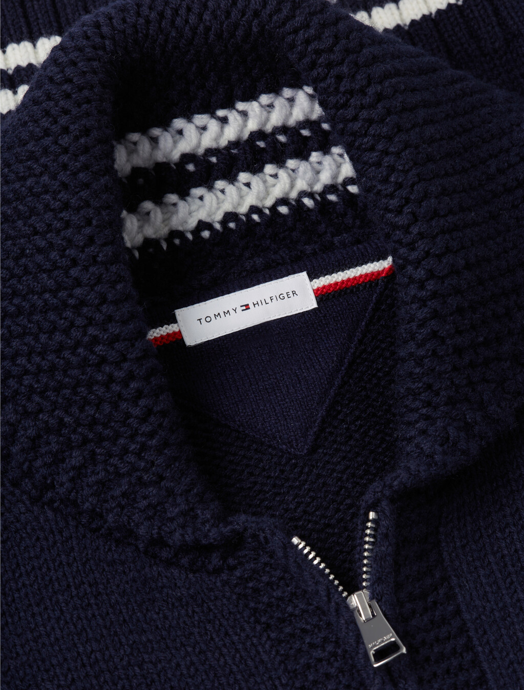 Fair Isle Wool Blend Varsity Jacket, Navy Blue/Ivory Petal, hi-res