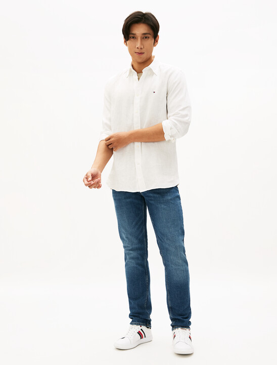 Contrast TH Monogram Embroidery T-Shirt, Sandalwood Contrast TH Monogram Embroidery T-Shirt