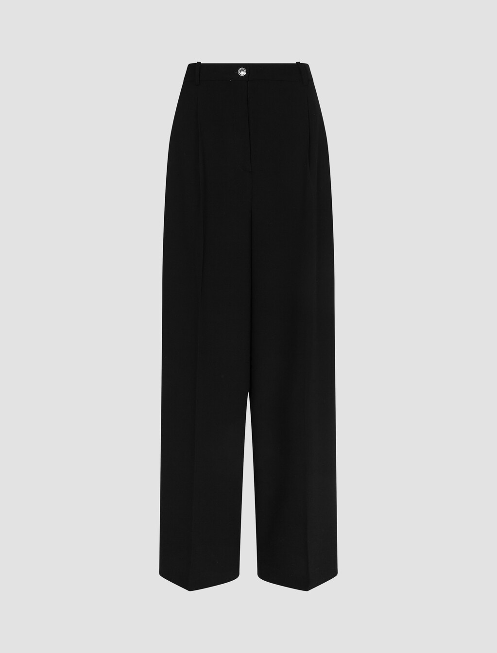Fluid Twill Wide Leg Pants, Black, hi-res
